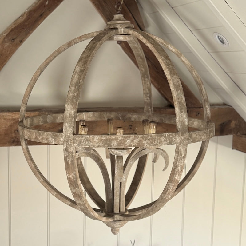 The Phillipe Round Wooden Orb Chandelier Large – Cowshed Interiors