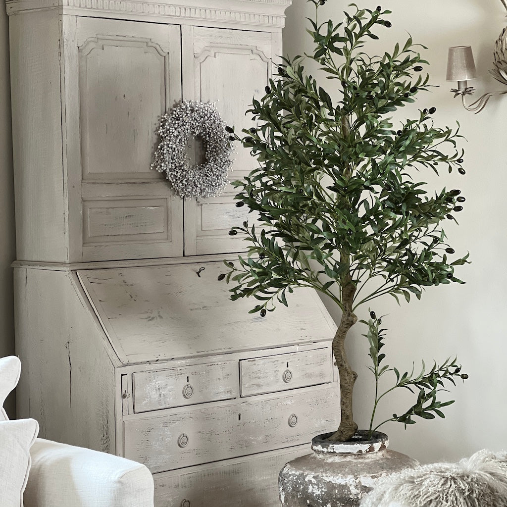 Faux Large Potted Olive Tree