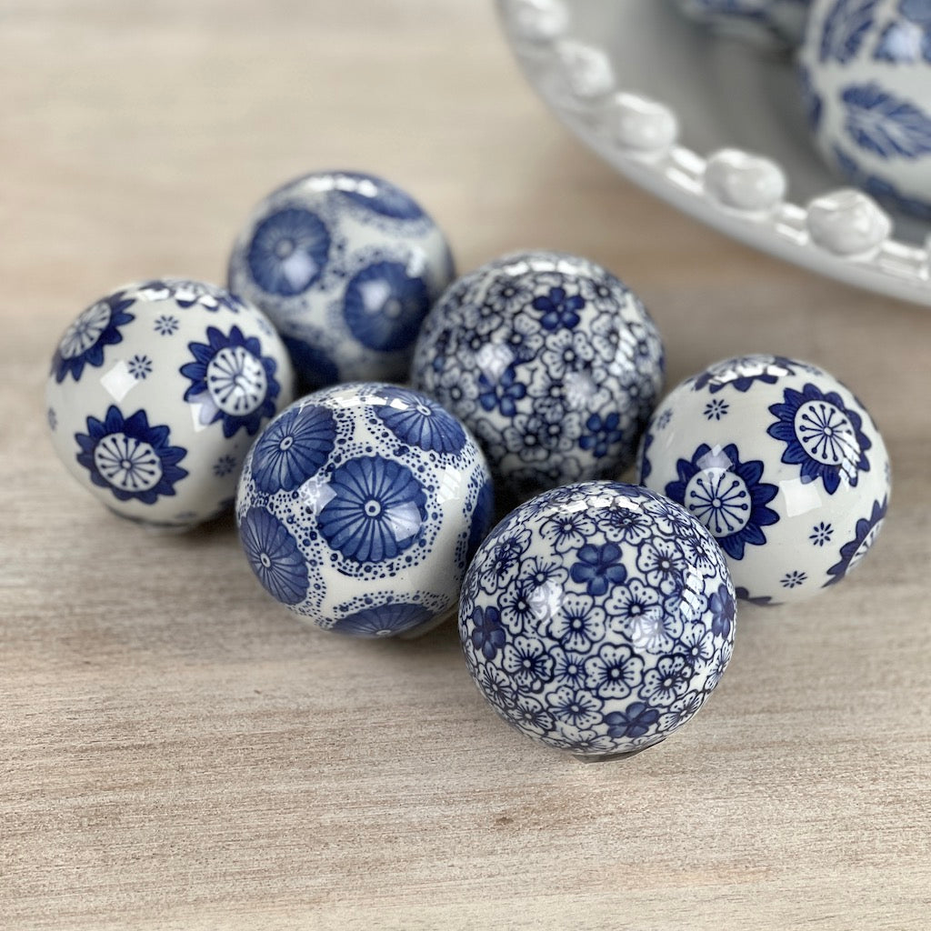 Assorted Decorative Blue White Balls