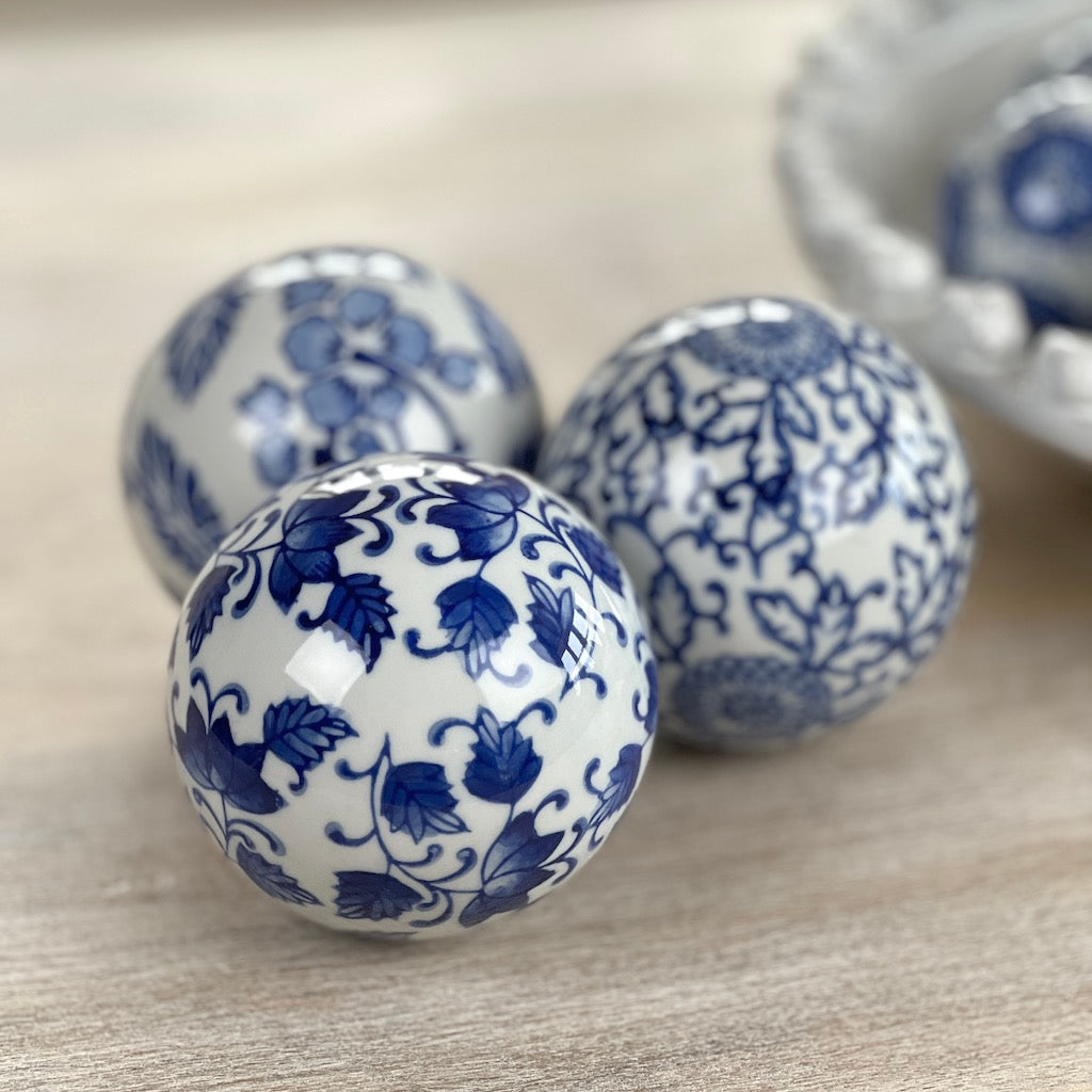 Assorted Decorative Blue White Balls