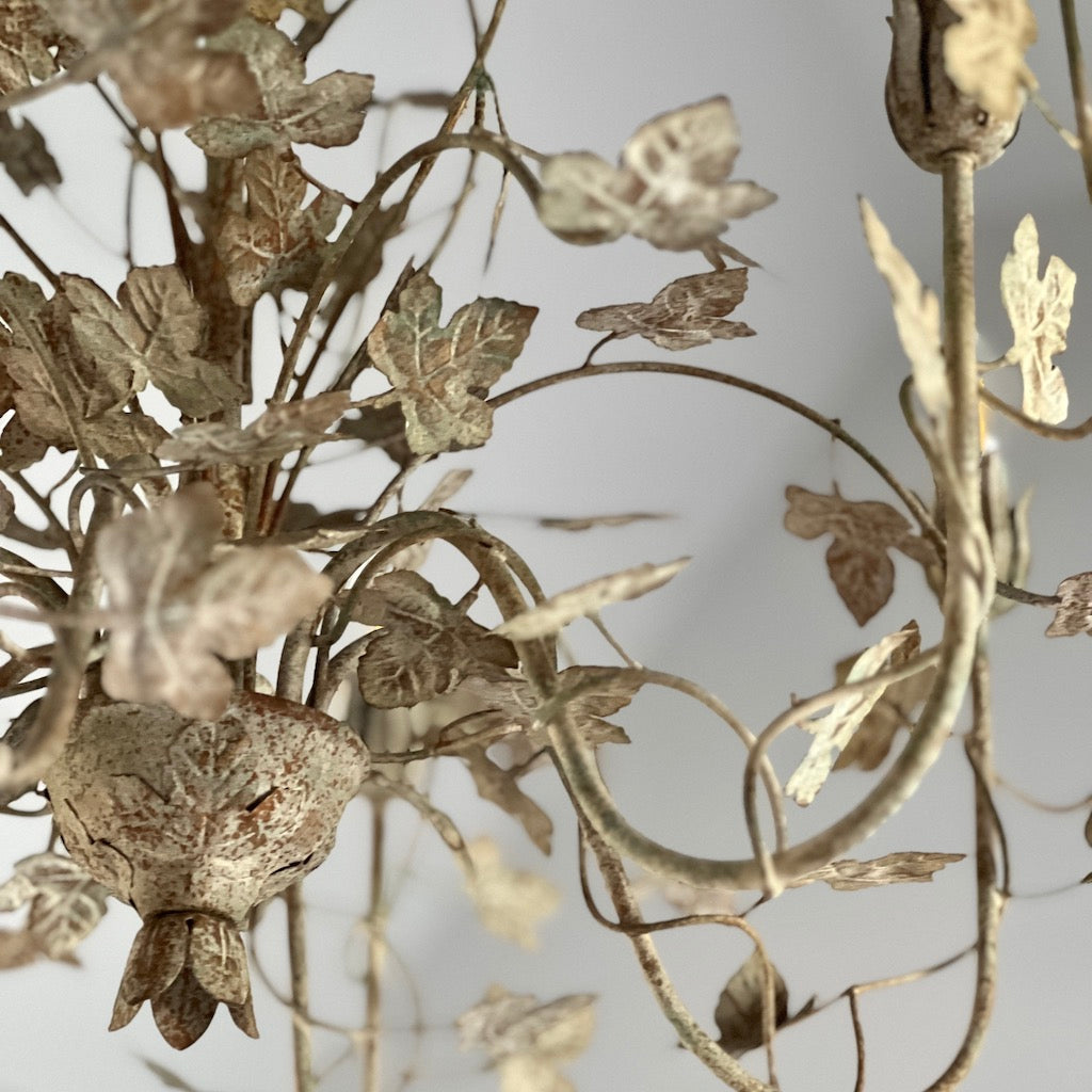 Antique White Leaves Chandelier