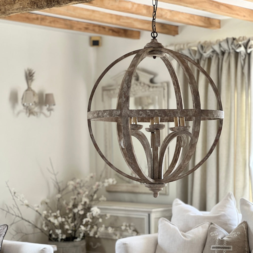 The Phillipe Round Wooden Orb 3 Sizes Available