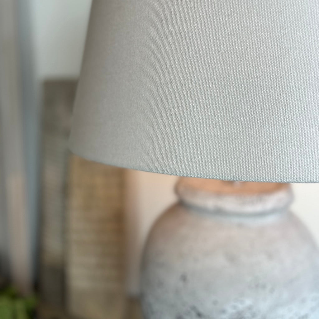 Stone Effect Antique Grey Large Table Lamp