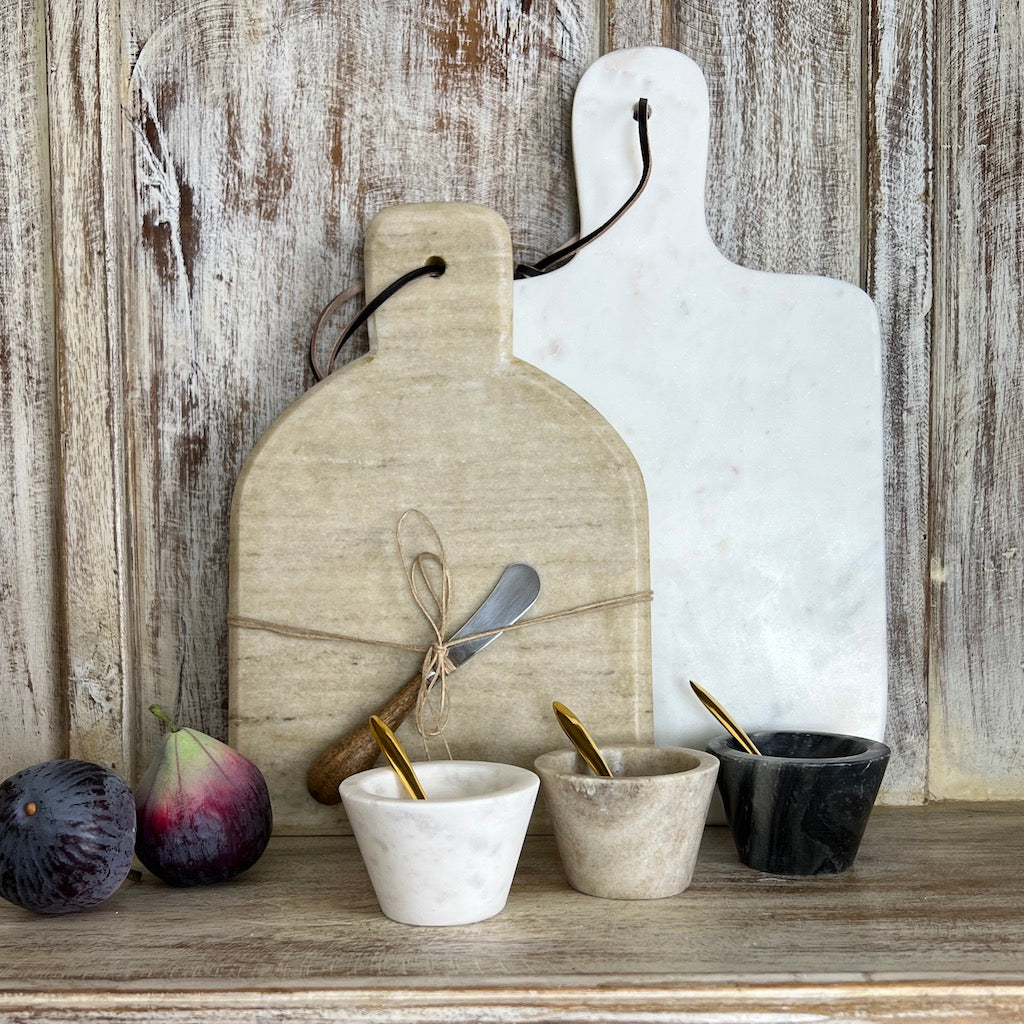 Marble Chopping Boards Condiment Pots