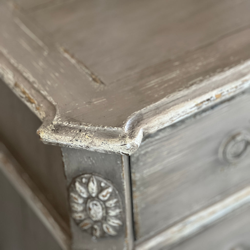 Six Drawer Distressed Painted Sideboard