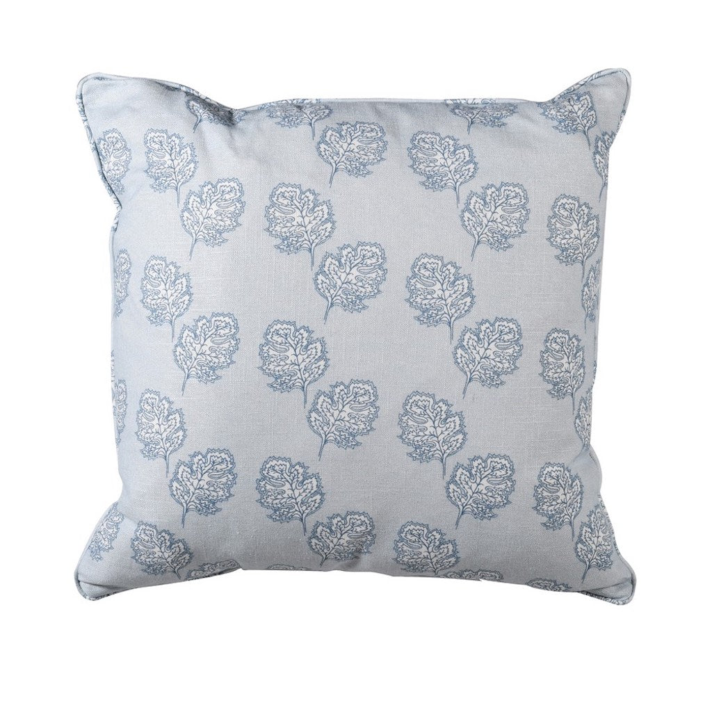 Mandore Leaf Blue Print Cushion Cover