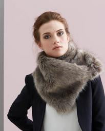 Helen Moore Luxury Faux Fur Asymmetric Scarf