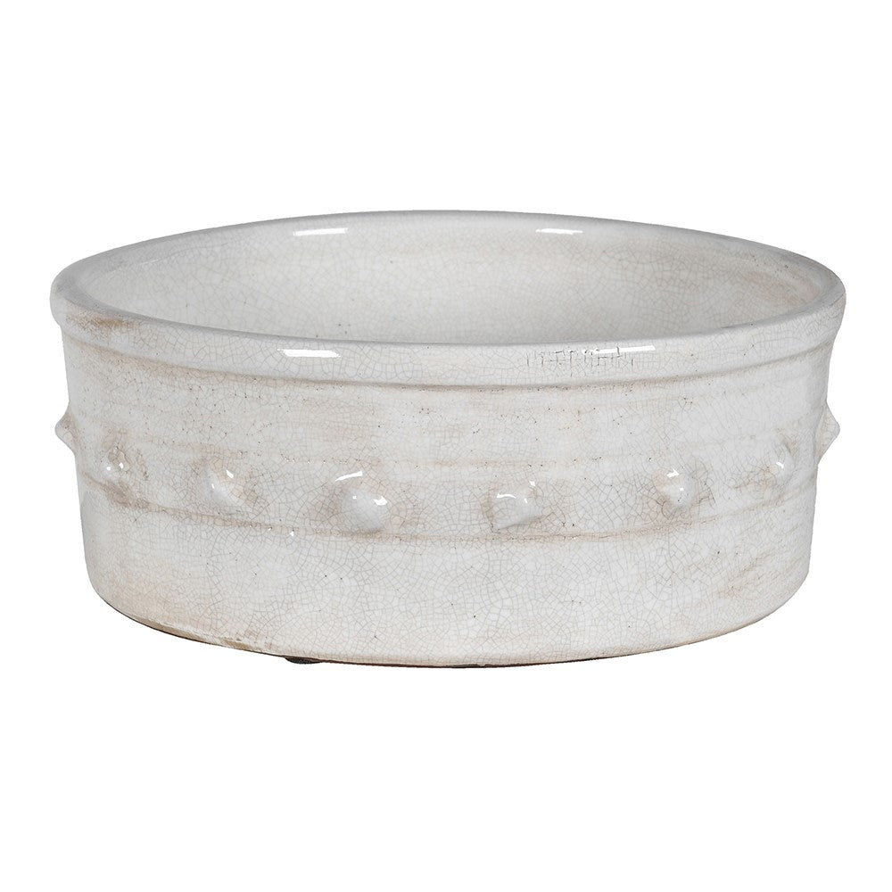 Ceramic Off White Stud Bowl