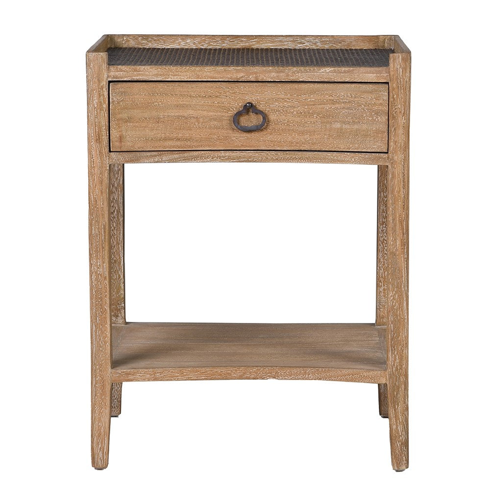 Colonial 1 Drawer Bedside Side Table