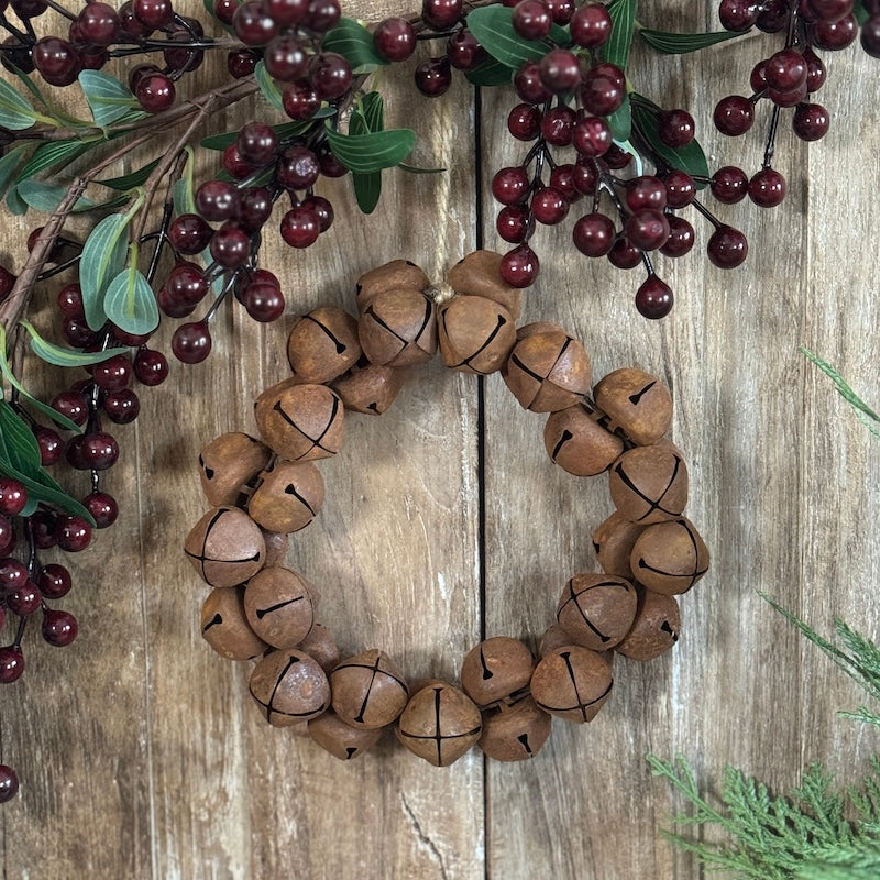 Rustic Hanging Bell Wreath