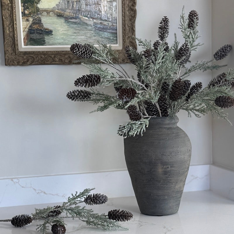 Faux Frosted Pinecone Spray