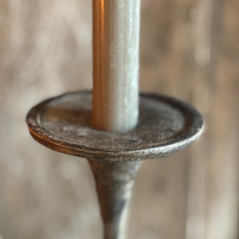 Rustic Tall Weathered Candle Holder - 2 Sizes
