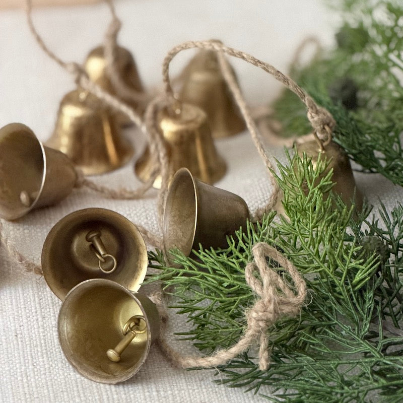 Antique Gold Bell Garland