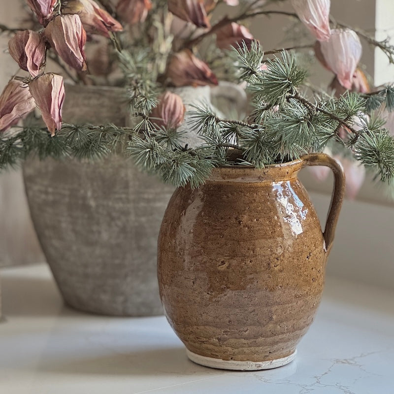 Avignon Rustic Brown Pitcher Vase