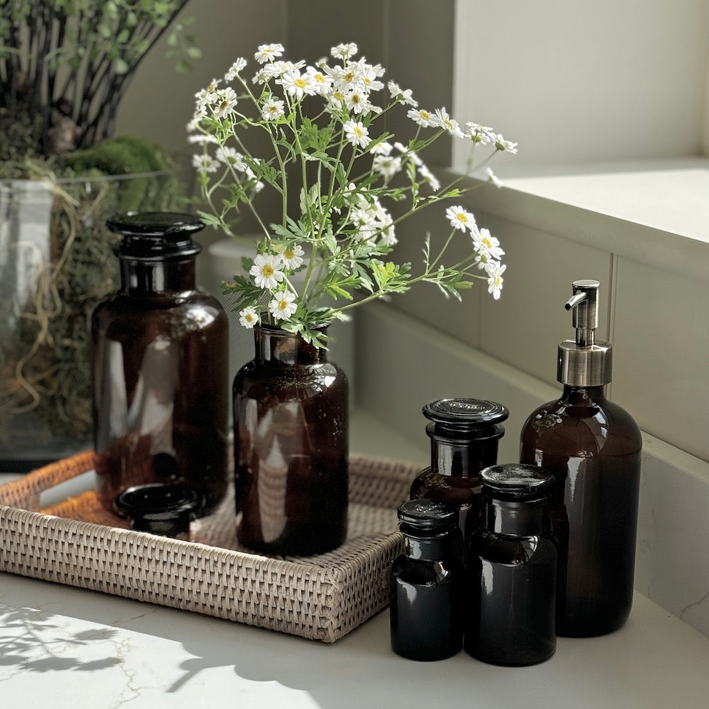 French Apothecary Glassware Traditional Chemists Brown