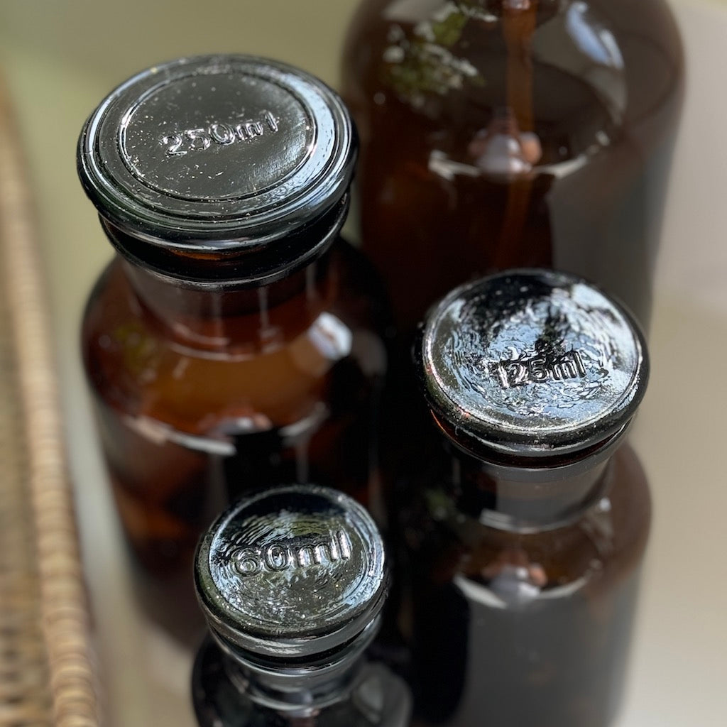 French Apothecary Glassware Traditional Chemists Brown