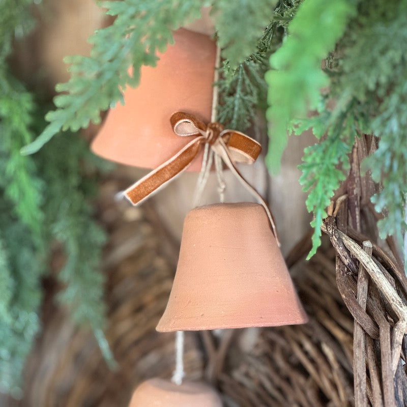 Small Decorative Handmade Clay Bell