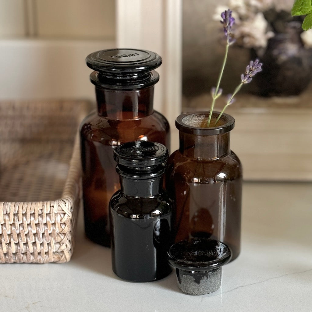 French Apothecary Glassware Traditional Chemists Brown
