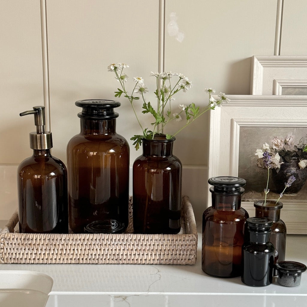 French Apothecary Glassware Traditional Chemists Brown
