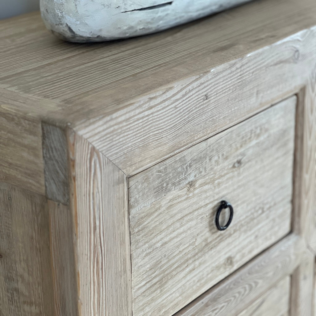 Vintage Reclaimed 4 Drawer Pine Chest