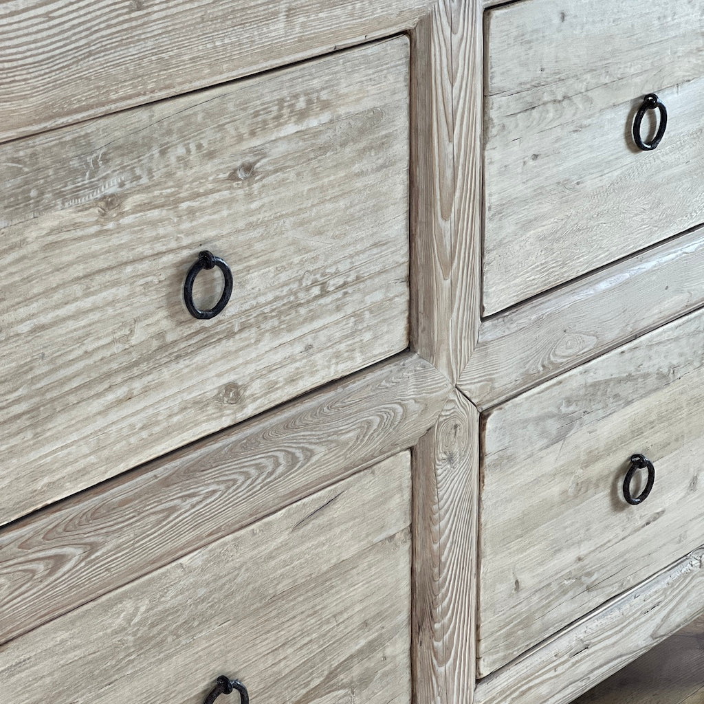 Vintage Reclaimed 4 Drawer Pine Chest