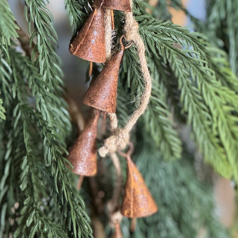 Rusty Cone Bells Garland