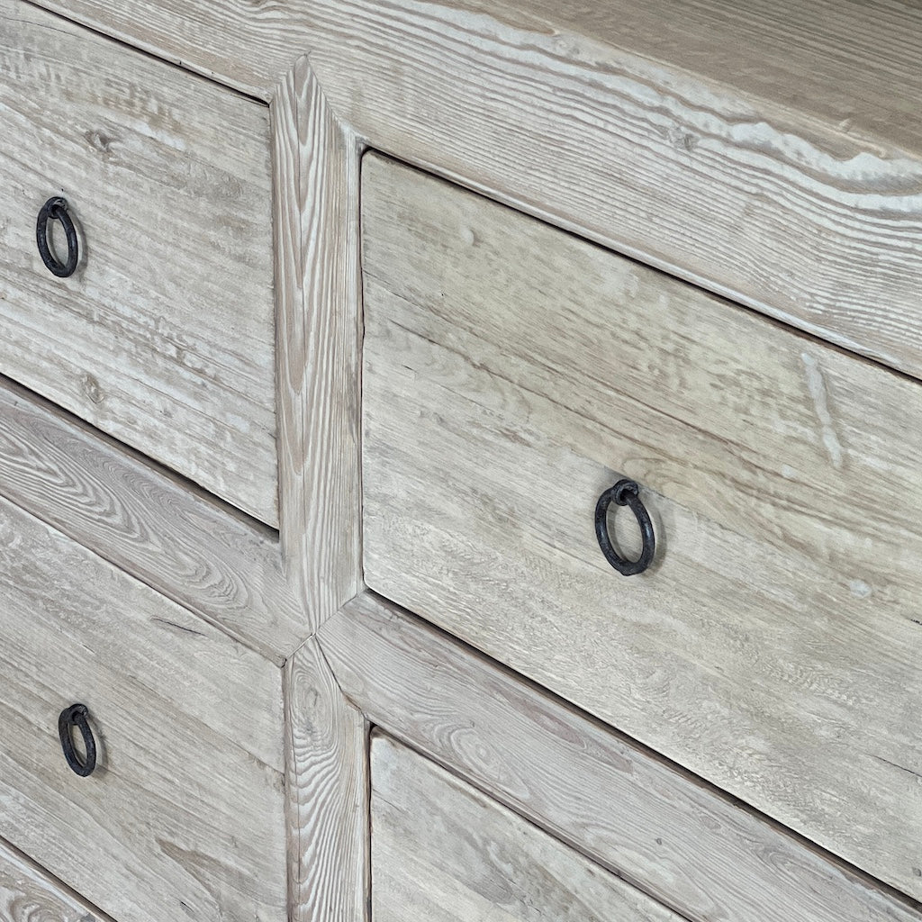 Vintage Reclaimed 4 Drawer Pine Chest