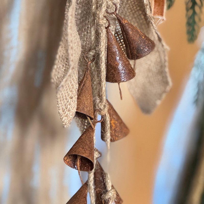 Rusty Cone Bells Garland