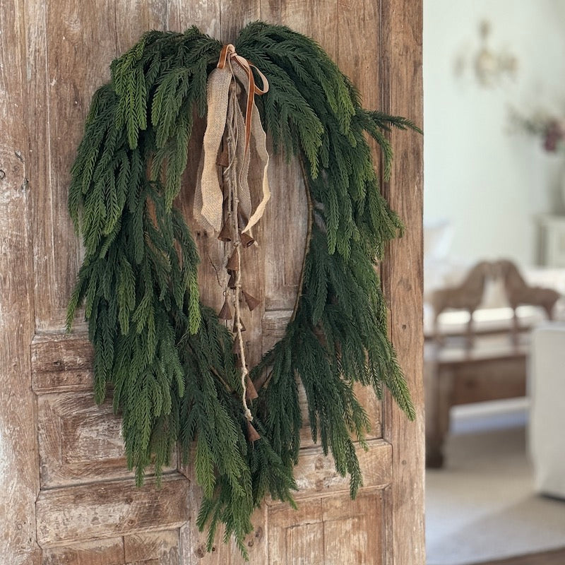Large Waxed Pine Swag Garland - 180cm