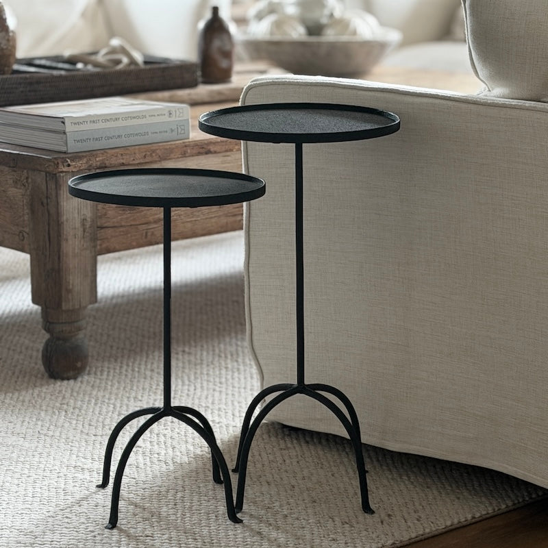 Black Iron Side Table – Quad Leg Base