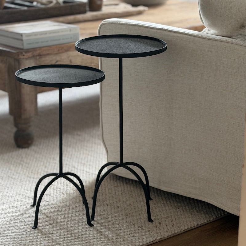 Black Iron Side Table – Quad Leg Base