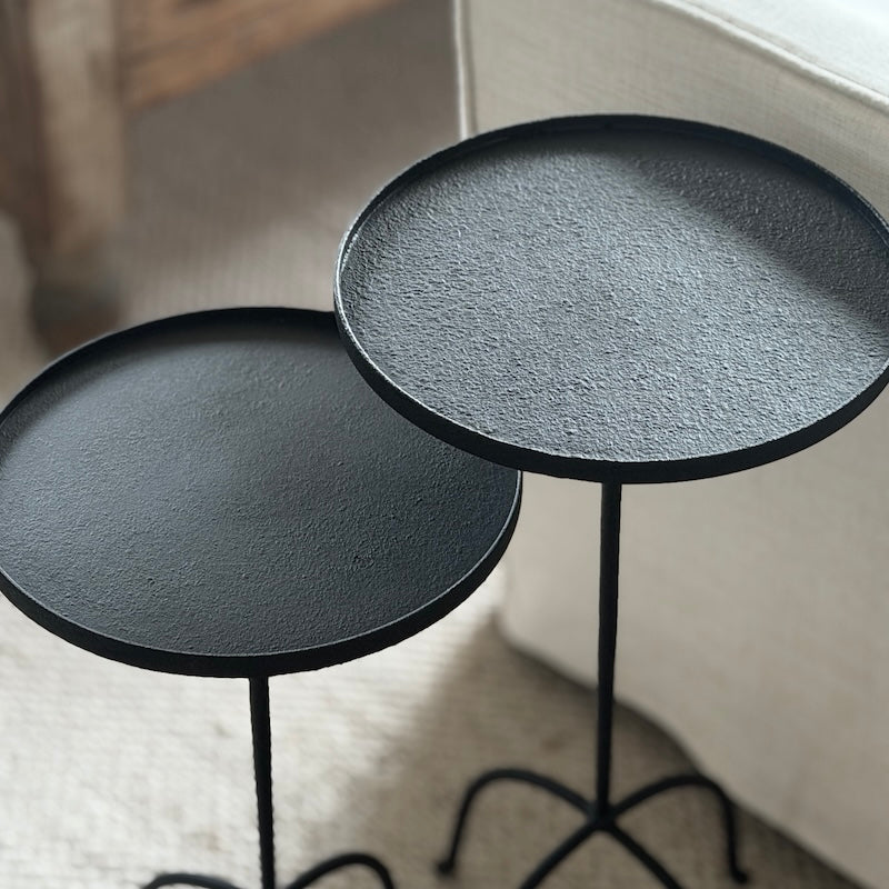 Black Iron Side Table – Quad Leg Base