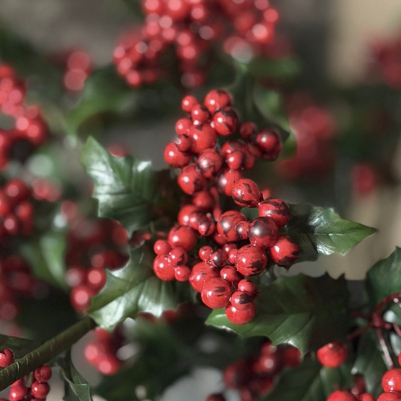 Faux Holly and Ivy Stem