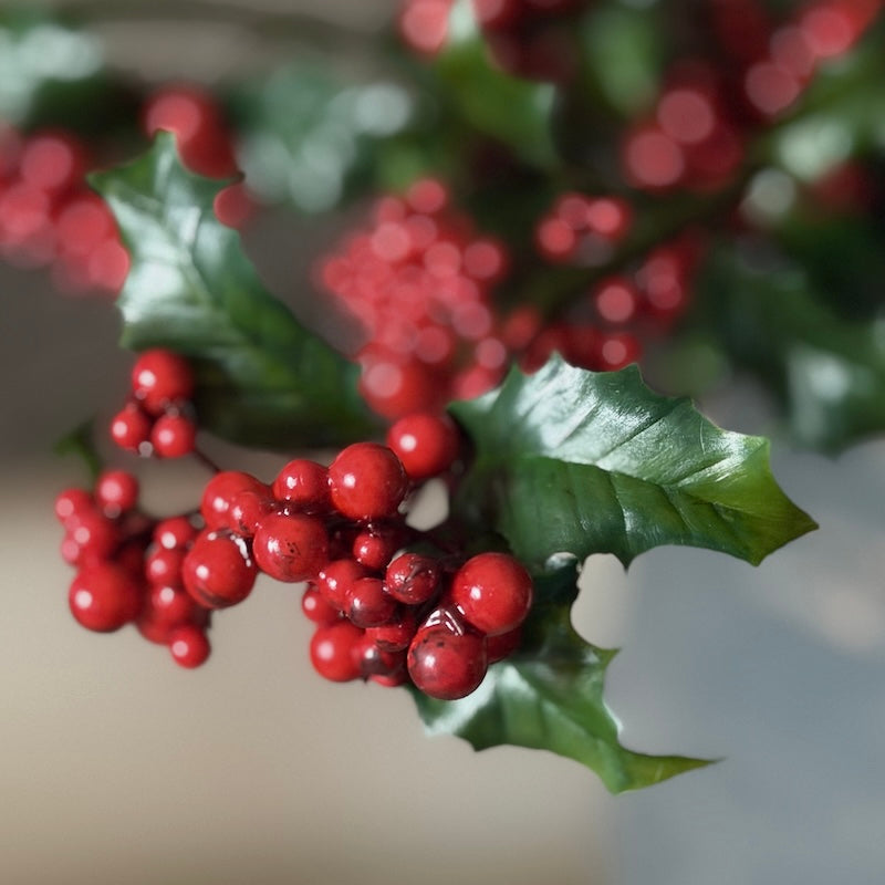 Faux Holly and Ivy Stem