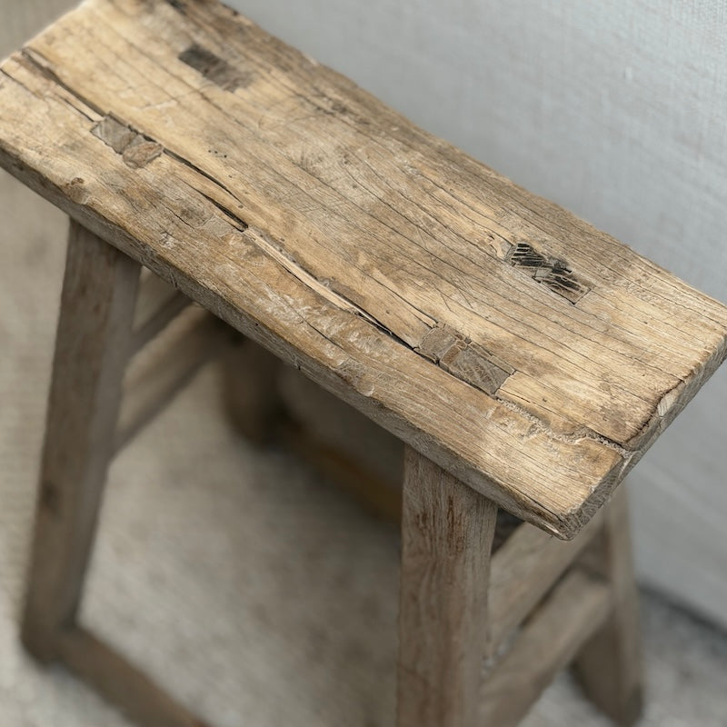 Reclaimed Vintage Wood Stool (No.1)
