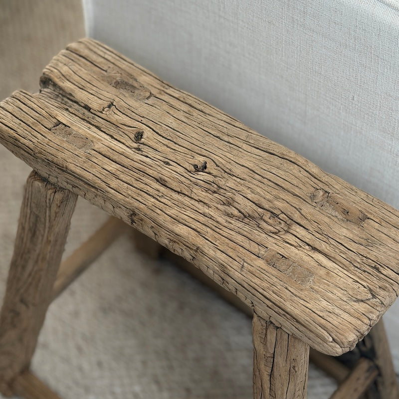 Reclaimed Vintage Wood Stool (No.3)