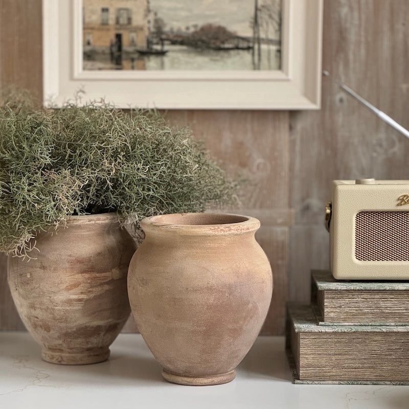 Distressed Terracotta Handmade Vase Small