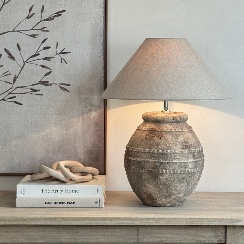 Ventura Aged Stone Table Lamp