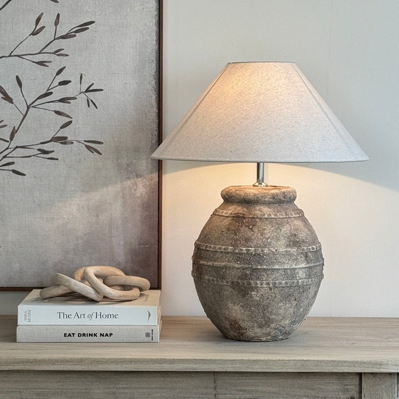 Ventura Aged Stone Table Lamp
