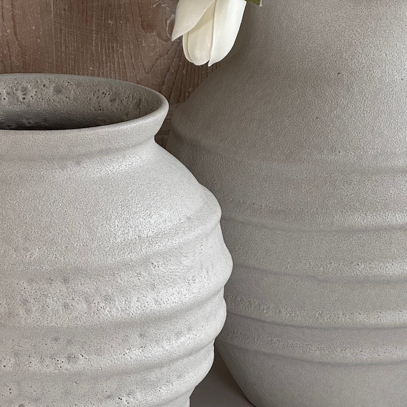 Glazed Terracotta Vase Stripes