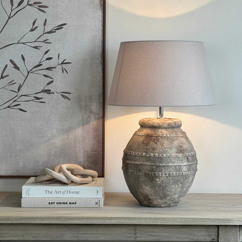 Ventura Aged Stone Table Lamp