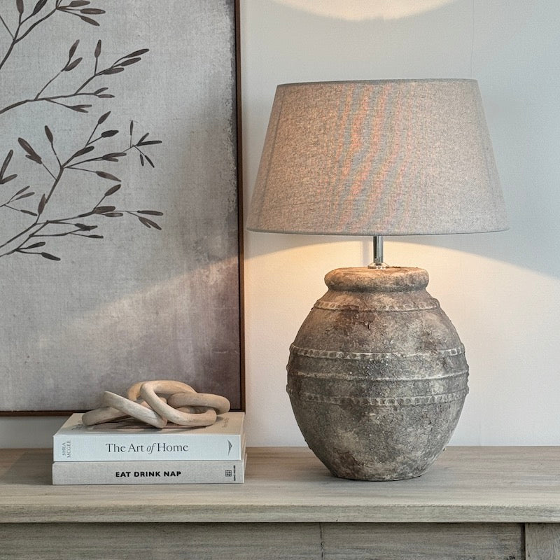Ventura Aged Stone Table Lamp