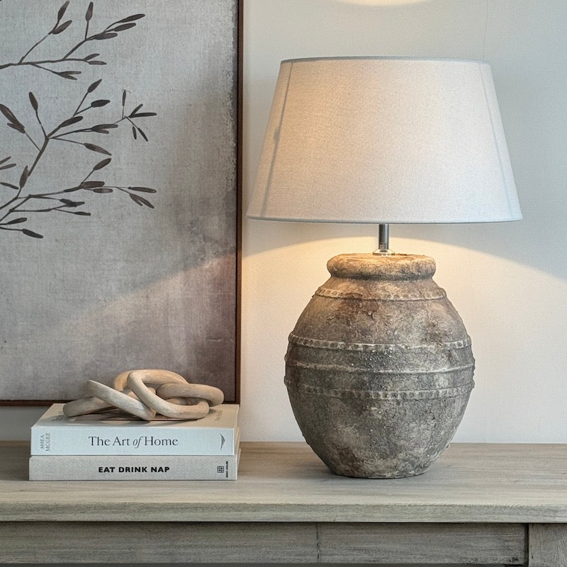 Ventura Aged Stone Table Lamp