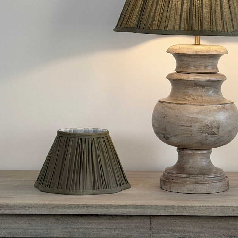 Imala Heritage Olive Scalloped Shades - 5 Sizes