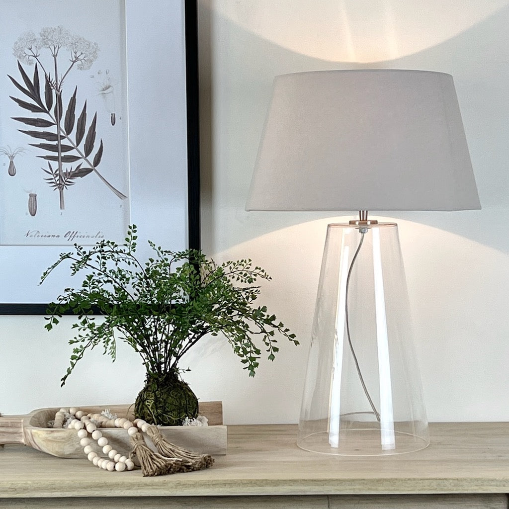 Connie Clear Glass Conical Table Lamp