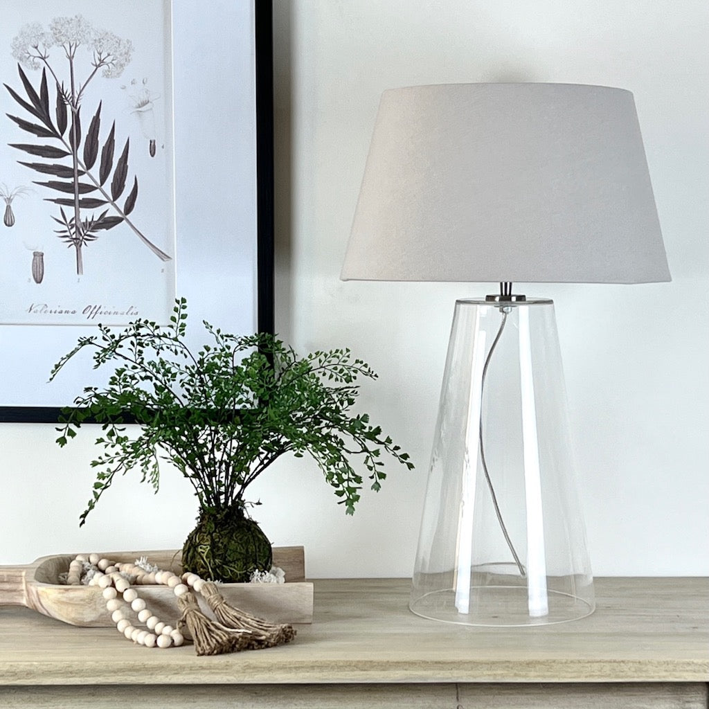Connie Clear Glass Conical Table Lamp