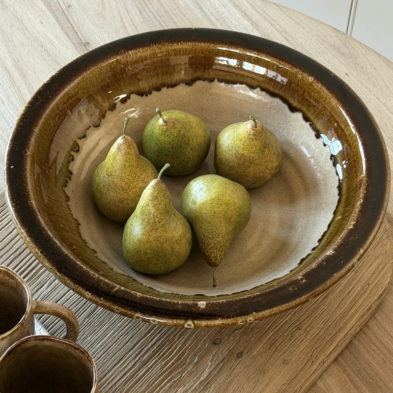Salt Glaze Terracotta Serving Bowl