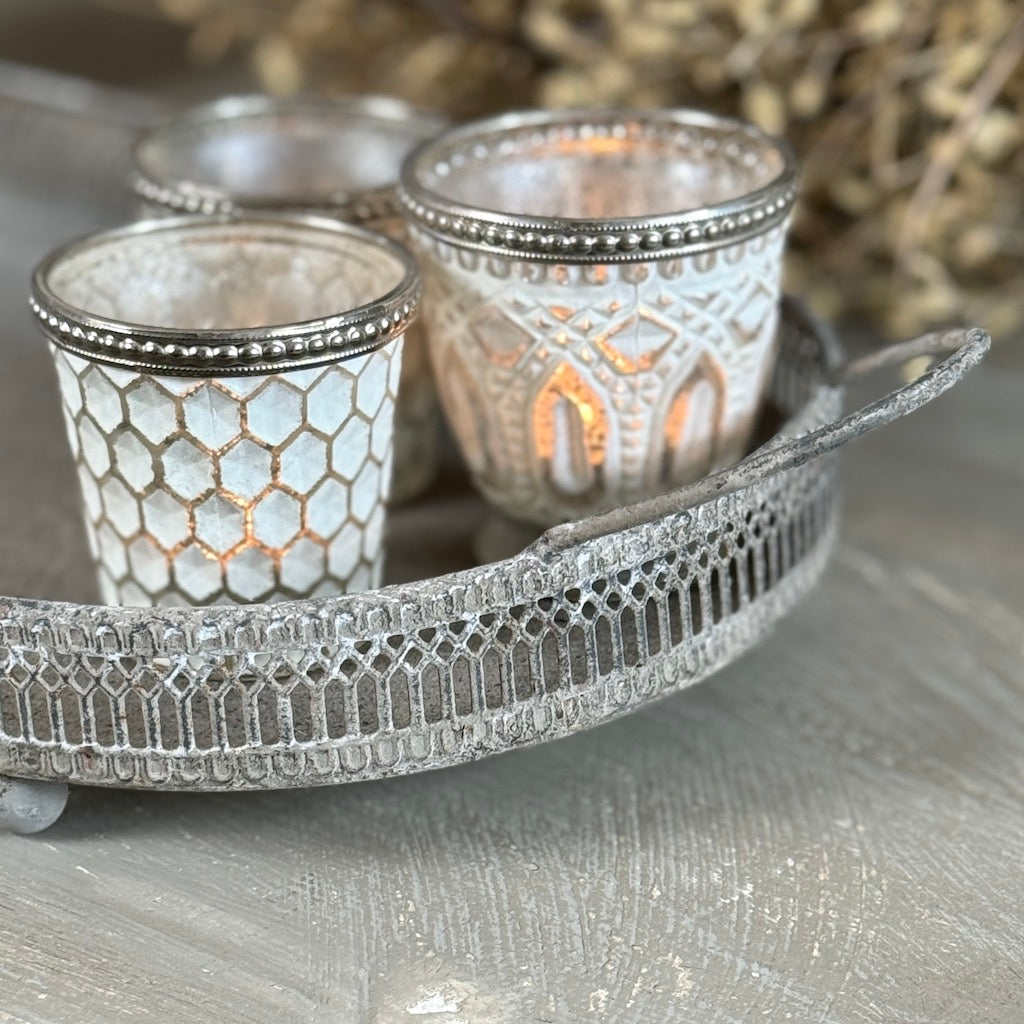 Ornate Oval Metal Tray
