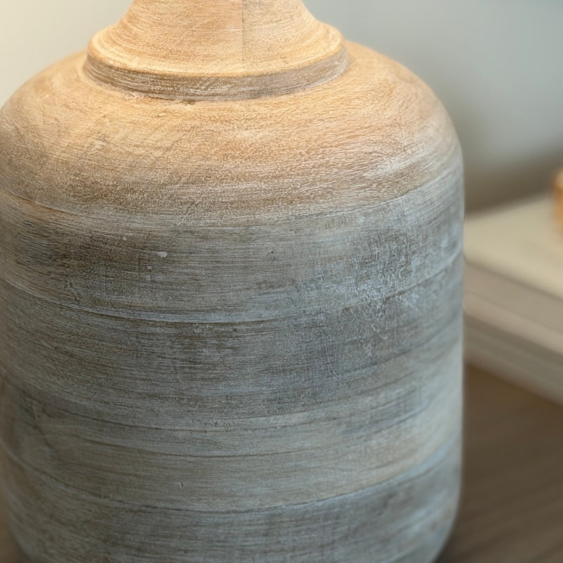 Okemo Limewash Wooden Table Lamp