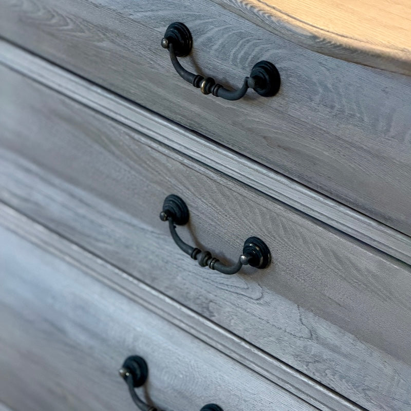 Reclaimed Elm 'French Style' 3 Drawer Chest 190cm